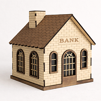 Tirelire maison personnalisée en bois