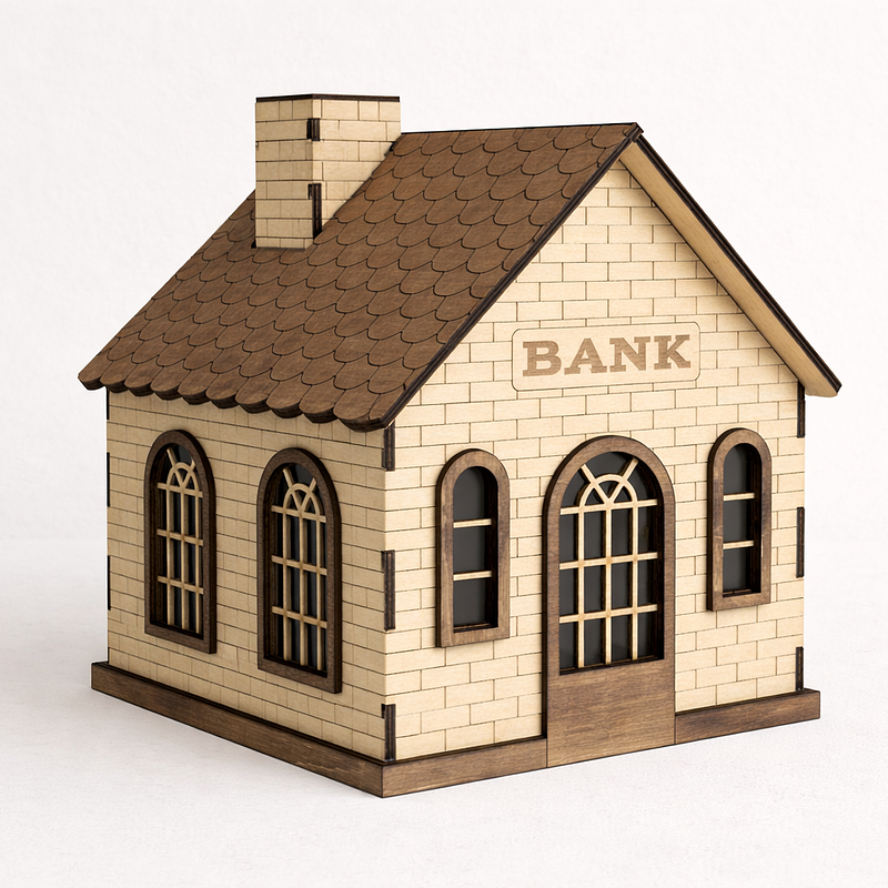 Tirelire maison personnalisée en bois